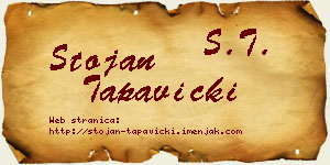Stojan Tapavički vizit kartica